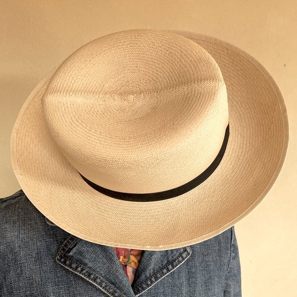 POLO by RALPH LAUREN Genuine Vtg Panama Fine Straw Hat Made in England Very Rare main image 10